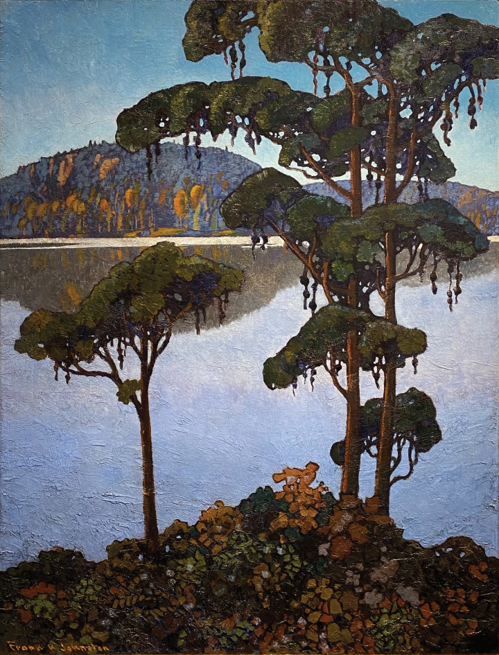 Francis Hans (Frank/Franz) Johnston Tribute to Tom Thomson, 1923-1925 (circa) Oil on canvas 57 x 42 in 144.8 x 106.7 cm