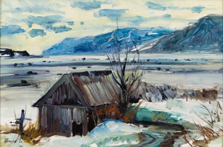 Bruce Le Dain The House on the Cliff, St. Joseph de la Rive Oil on board 12 x 18 in 30.5 x 45.7 cm