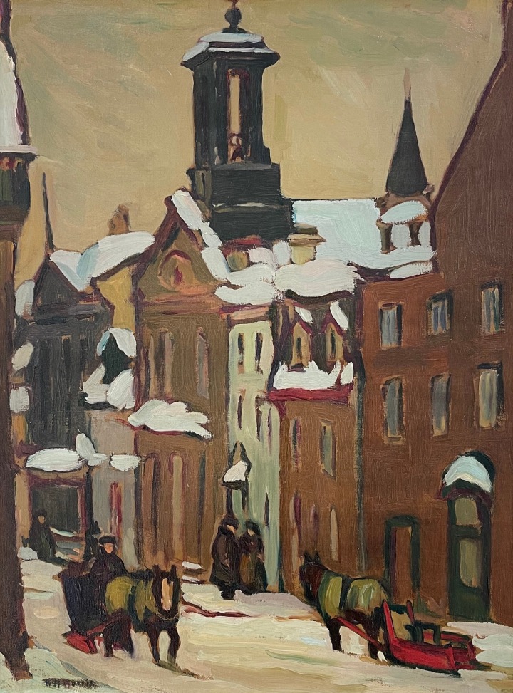 Kathleen M. Morris St. Stanislas Street, Quebec, 1929 Oil on canvas 24 1/2 x 18 1/4 in 62.2 x 46.4 cm