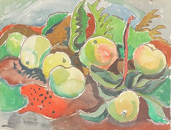 Ethel Seath Still Life Watercolour 10 x 13 7/8 in 25.25 x 35.25 cm