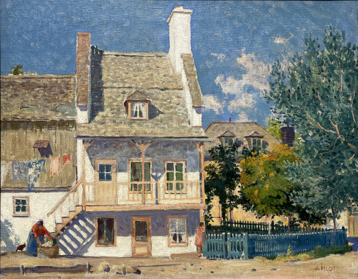 Robert Pilot Old Court-yard on the Beaupré road, P Q , 1931 (June to November) Oil on canvas 18 x 24 in 45.7 x 61 cm