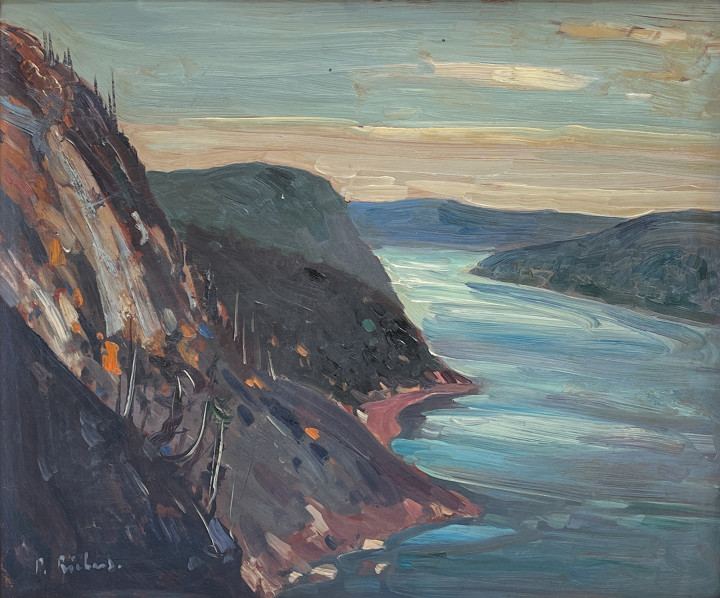 René Richard Untitled, probably Saguenay Fjord Oil on board 15 x 18 in 38.1 x 45.7 cm