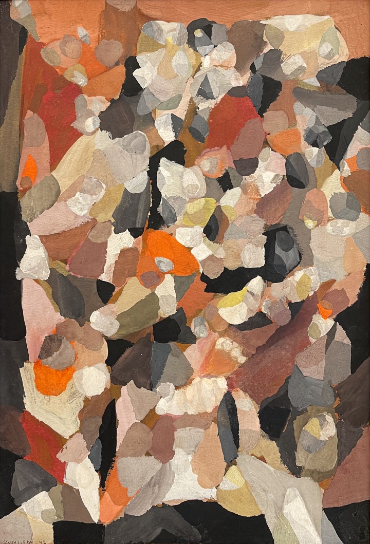 Jean-Paul Mousseau Untitled, 1948 Gouache on paper laid down on board 20 x 14 in 50.8 x 35.6 cm
