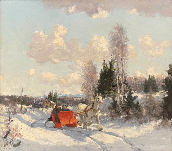 Frederick Simpson Coburn A Sunny Day (Going Home), 1944 Oil on canvas 23 x 26 in 58.4 x 66 cm