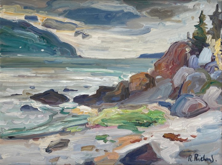René Richard Bord de la mer, Baie St-Paul Oil 18 x 24 in 45.7 x 61 cm