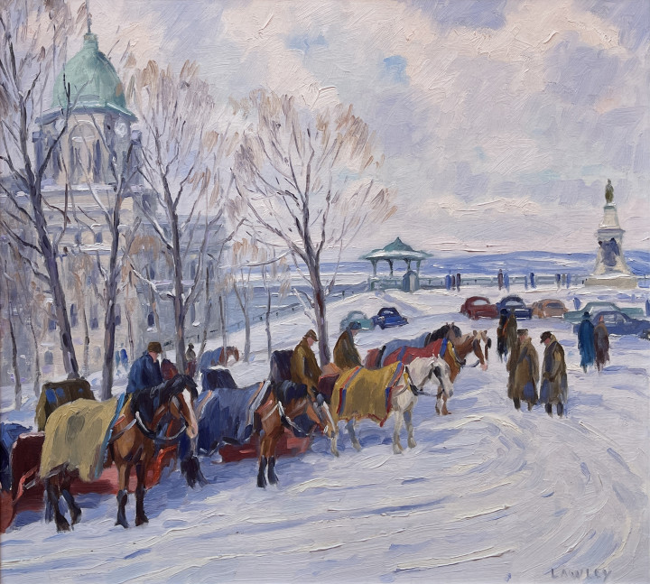 Douglas Lawley Near Dufferin Terrace, Quebec Oil on canvas board 20 x 24 in 50.8 x 61 cm