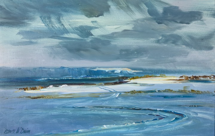 Bruce LeDain The Estuary, Baie St. Paul, Charlevoix, Que., 1985 Oil on board 8 x 12 in 20.3 x 30.5 cm