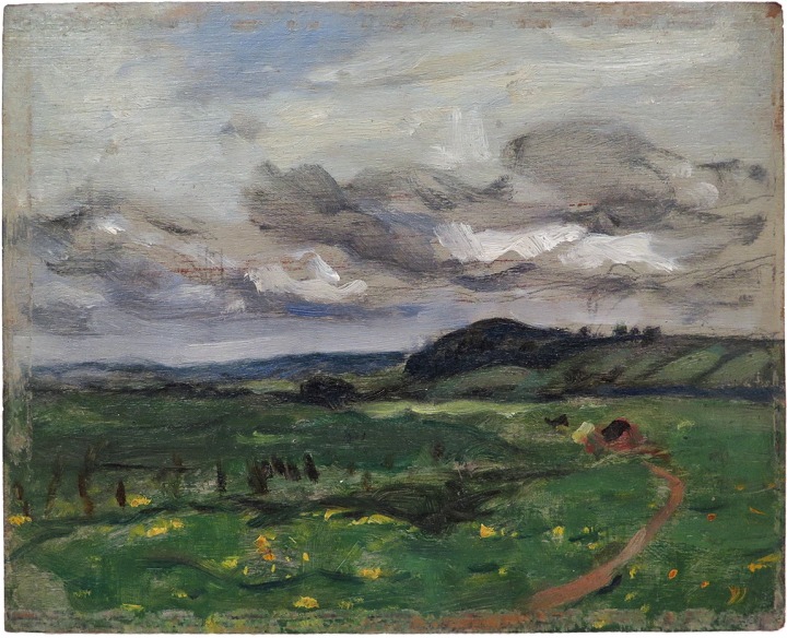 James Wilson Morrice Landscape, 1909 (circa) Oil on wood panel 4 7/8 x 6 in 12.4 x 15.2 cm