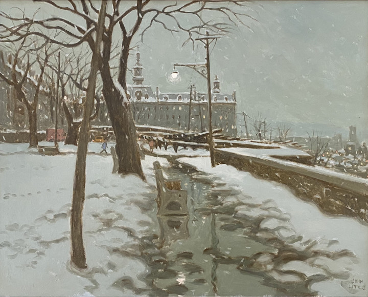 John Little Parc Montmorency, Québec (with a view of the Seminaire), 1966 Oil on canvas 24 x 30 in 59.1 x 74.9 cm