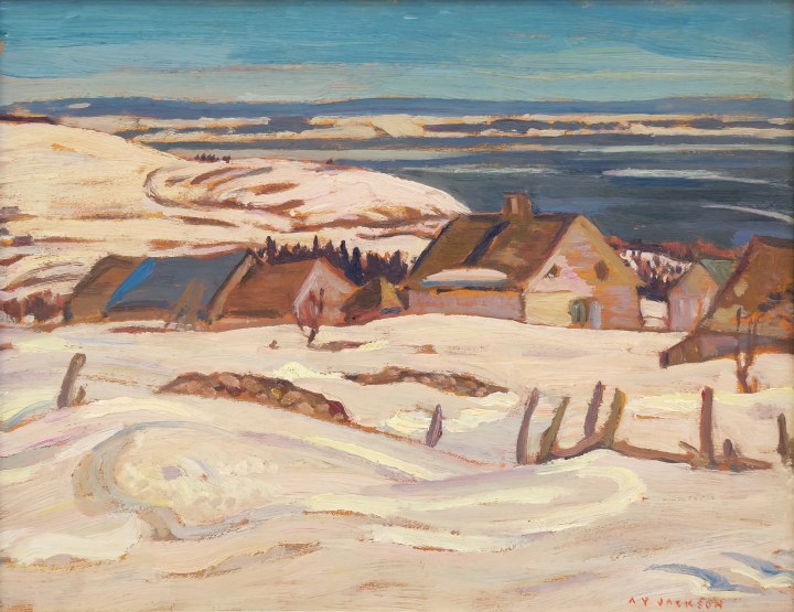 A.Y. Jackson Les Éboulements, 1935 (circa) Oil on panel 8 1/2 x 10 1/2 in 21.6 x 26.7 cm