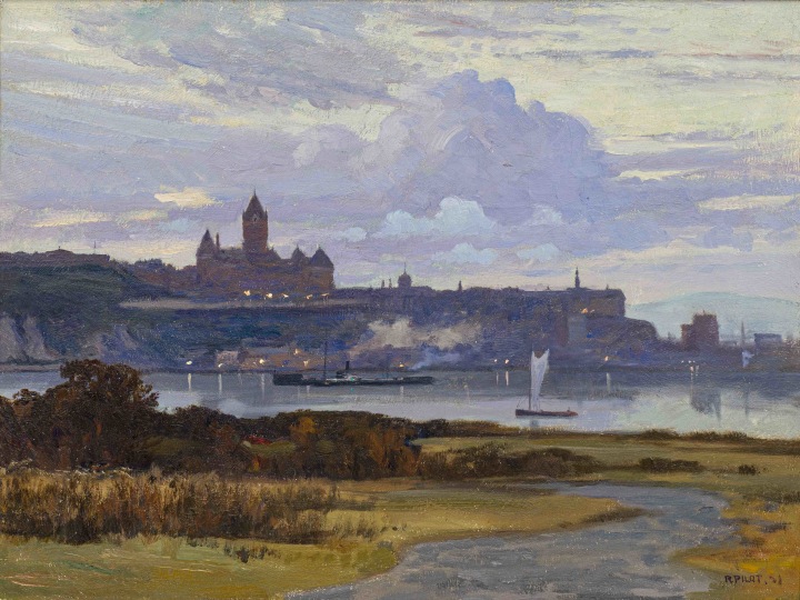 Robert Pilot Early Evening, Québec, 1928 Oil on canvas 18 x 24 in 45.7 x 61 cm