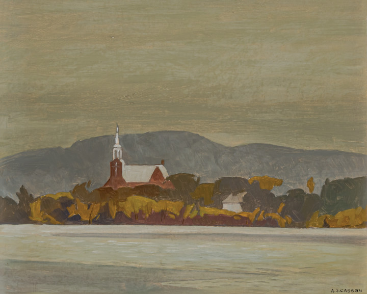 A.J. Casson Church at Grenville (Quebec), 1971 Oil on board 12 x 15 in 30.5 x 38.1 cm