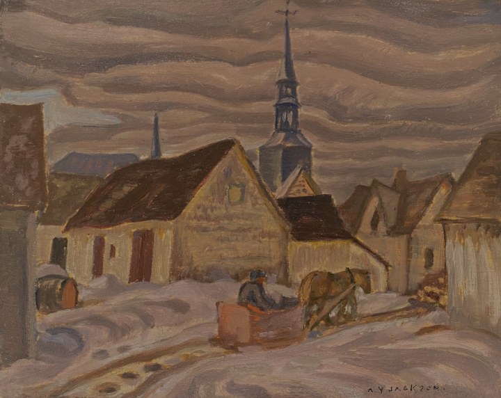 A.Y. Jackson Cacouna, Quebec, 1935 Oil on panel 8 1/2 x 10 1/2 in 21.6 x 26.7 cm