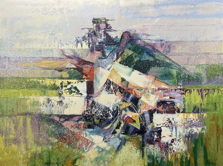 Léon Bellefleur Tour de guet, 1978 Oil on canvas 35 x 46 in 88.9 x 116.8 cm