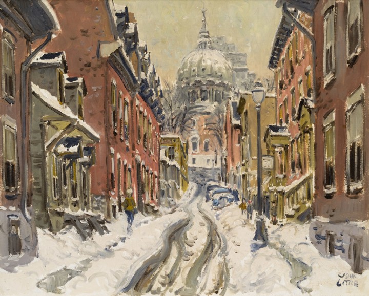 John Little Old St Cecile Street (before demolition), 1961 (circa) Oil on canvas 24 x 30 in 61 x 76.2 cm