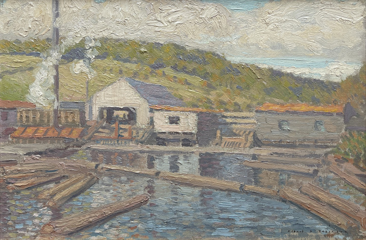 Albert H. Robinson Mill at St. Jovite, 1907 (circa) Oil on canvas 12 1/4 x 18 1/4 in 31.1 x 46.4 cm