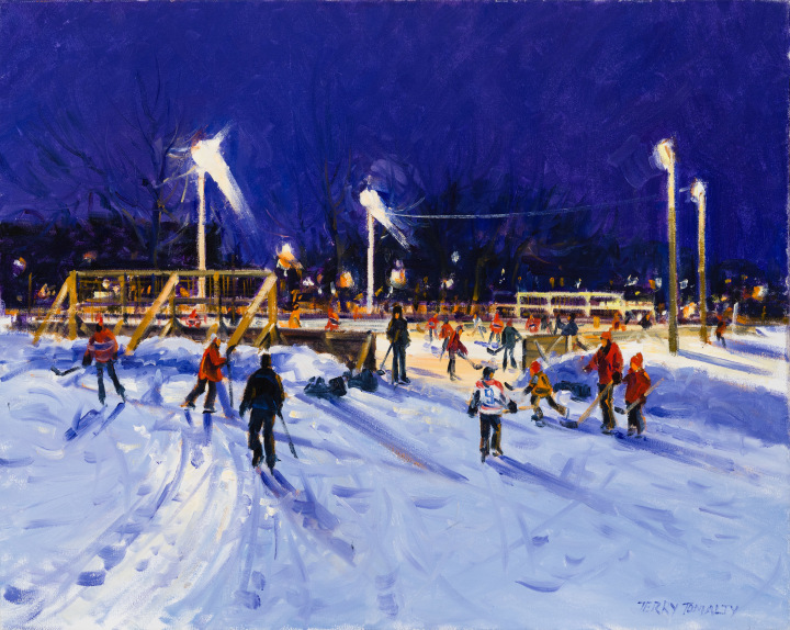 Terry Tomalty Samedi soir Oil on canvas 24 x 30 in 61 x 76.2 cm