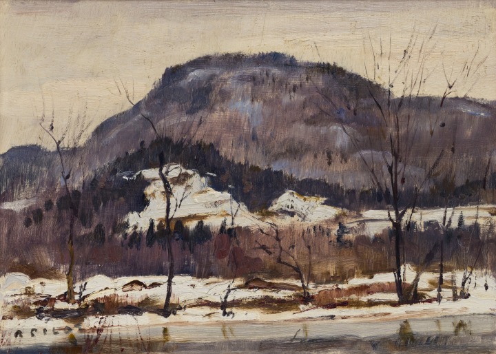 Robert Pilot Mount Capuchon near Lac Mercier, 1965 Oil on panel 10 x 14 in 25.4 x 35.6 cm