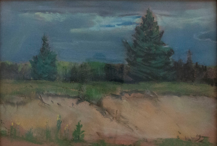 Franklin Brownell Untitled (At the edge of the forest) Pastel 10 x 14 in 25.4 x 35.6 cm