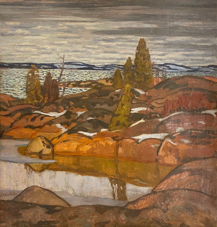 A.Y. Jackson Tadenac, November, 1924 (circa) Oil on canvas 40 1/2 x 38 1/2 in 102.9 x 97.8 cm
