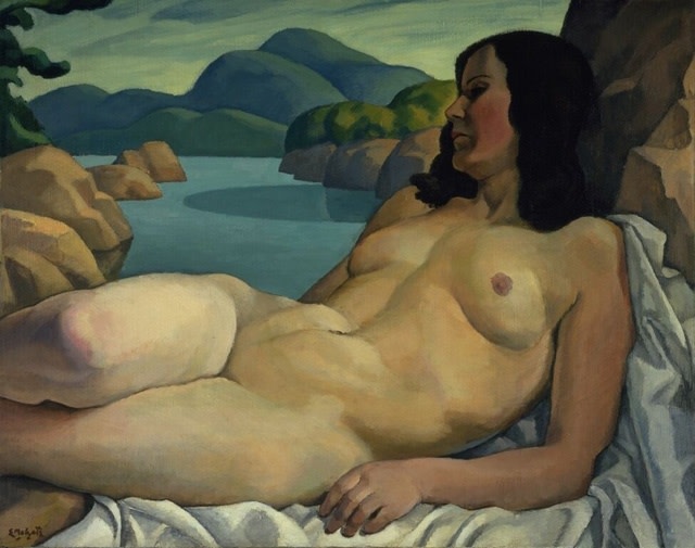 Fig. 8 Edwin Holgate, Nude in a Landscape, c. 1930, Oil on canvas, 73.1 x 92.3 cm, National Gallery of Canada, Accession No. 3702