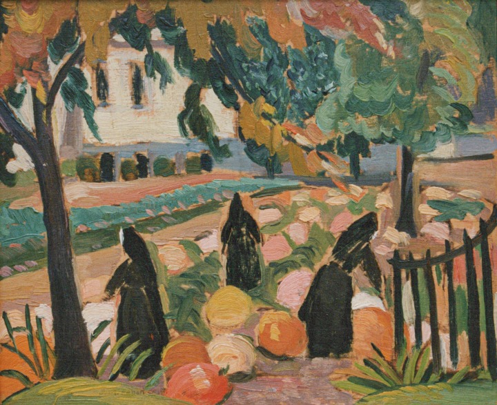 Sarah Robertson, The Mother House - Nuns of the Congregation, with Pumpkins