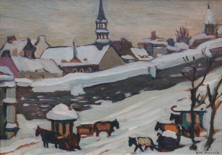 Kathleen M. Morris, Cabstand, Quebec City Wall from St. John Street Tailor's Window