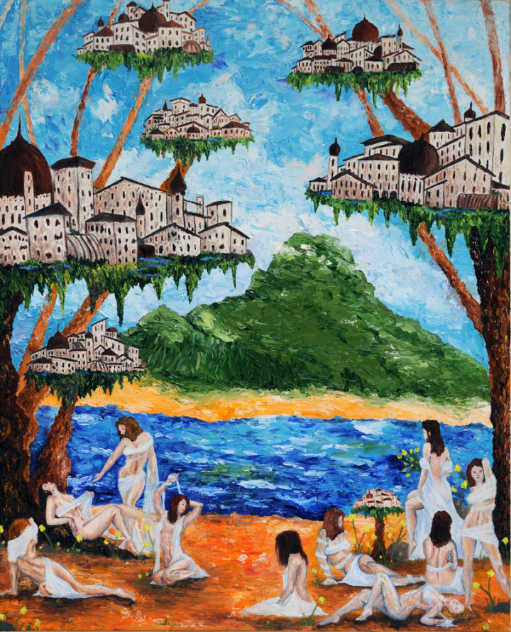 Danova Gardilcic, The Bathers, oil painting