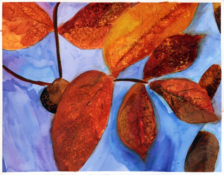Madison Llano, Leaves II, acrylic on paper
