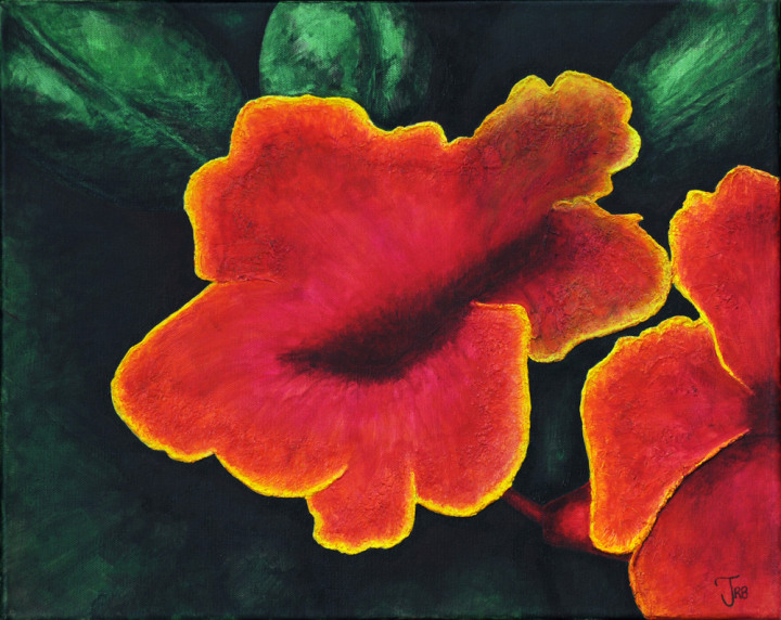 Jessica Brender, Flower, acrylic on canvas