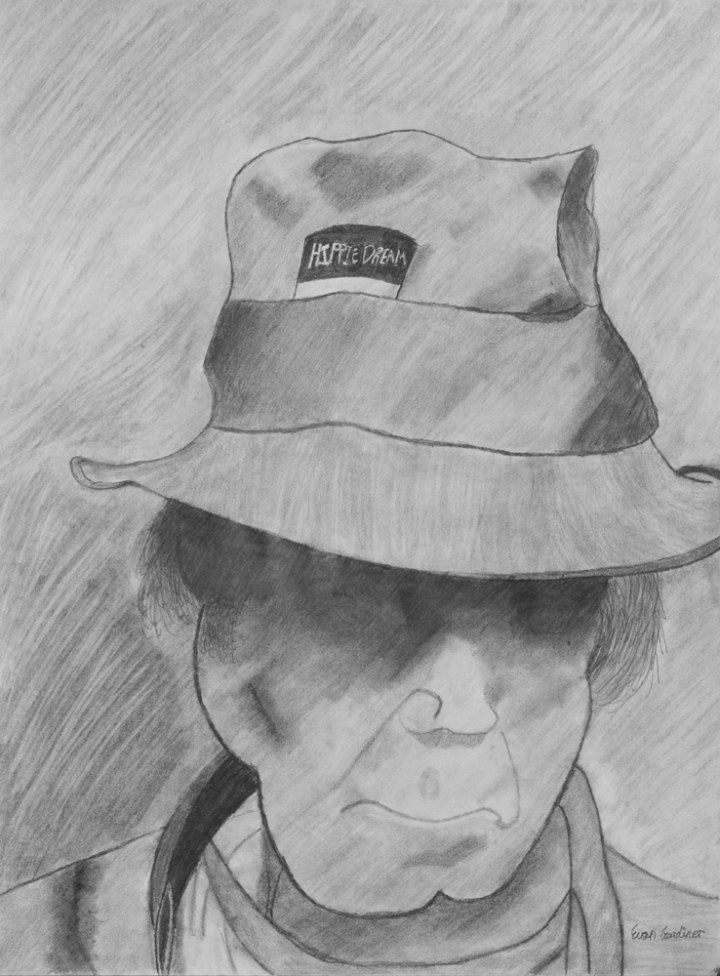 Evan Gardner, Neil Young, drawing