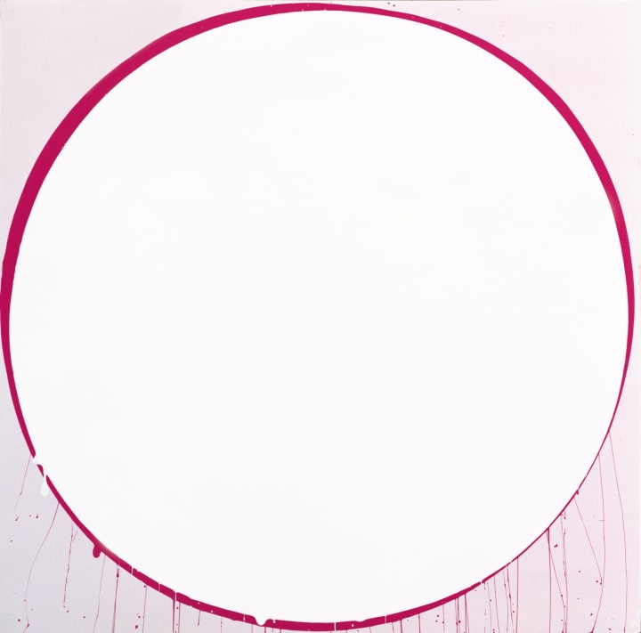 Untitled Circle Painting: Pale Lilac and Magenta, 2002