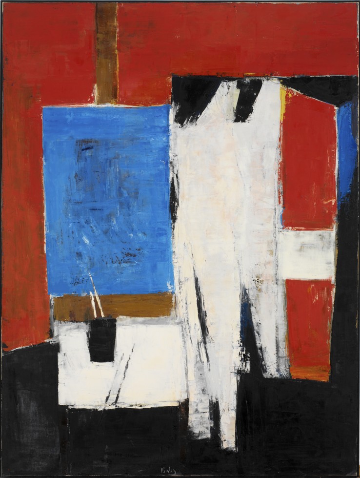 Peter Kinley  Figure with Mirror Easel, 1962  Oil on canvas  182 x 137 cm