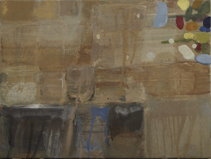 Sarah Armstrong-Jones  Chapel Wall, 2014  Oil on canvas  30 x 41 cm