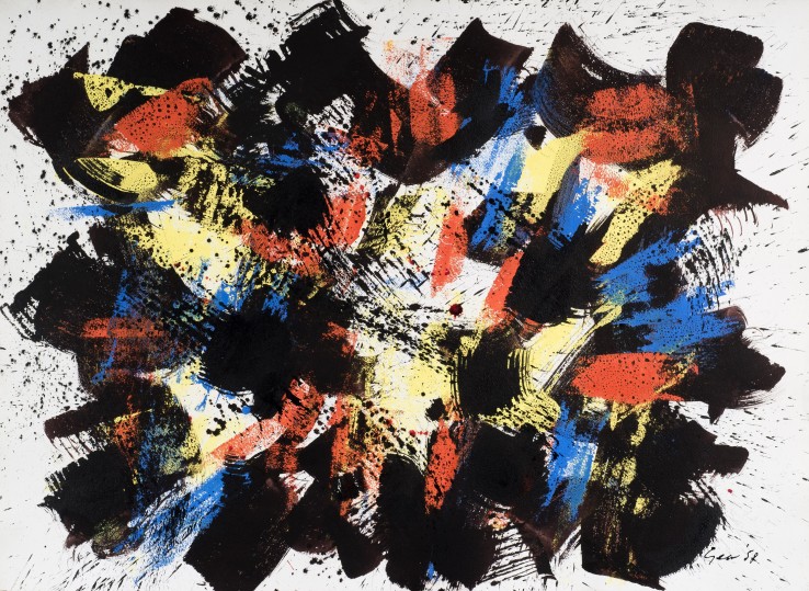 William Gear  Untitled, 1958  Ink on paper  57 x 79 cm