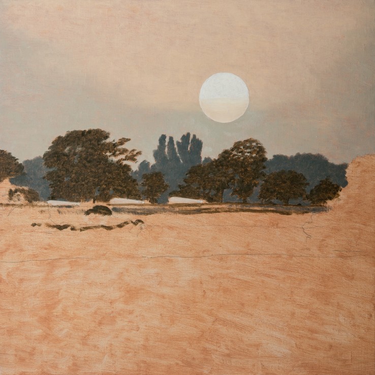 Sunset, Thames Valley I, 2019  Oil on canvas  51 x 51 cm