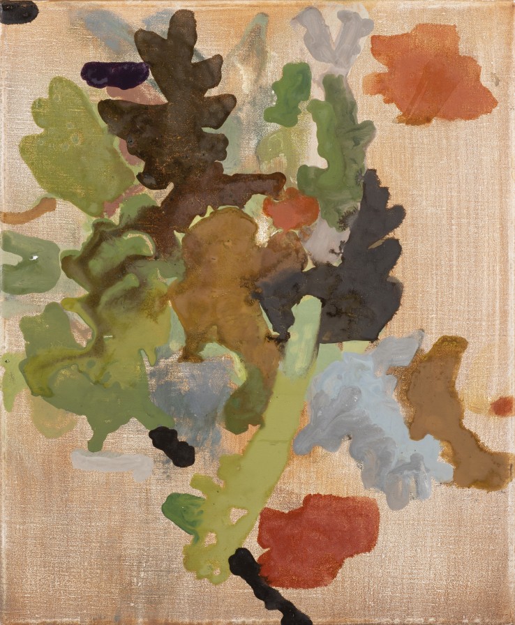 Oak Leaves, November, 2018  Oil on canvas  30.5 x 25.5 cm