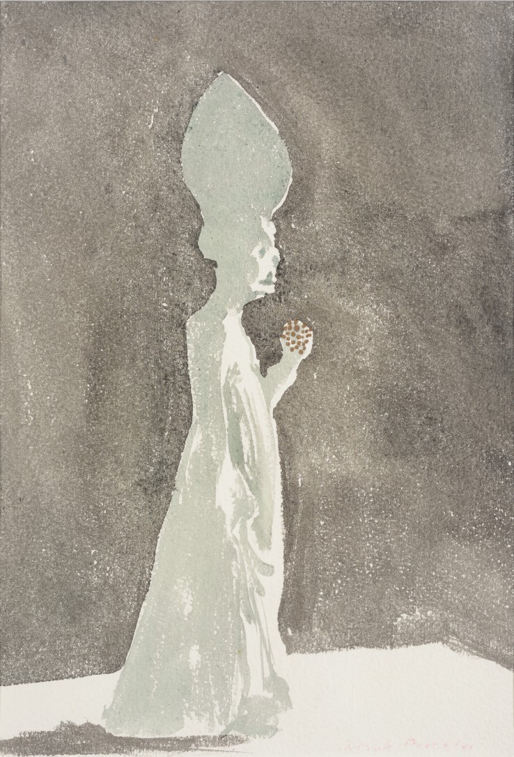 Patrick Procktor RA  Turandot Ghost, 1984  Watercolour on paper  26 x 17 cm  Signed in red pencil