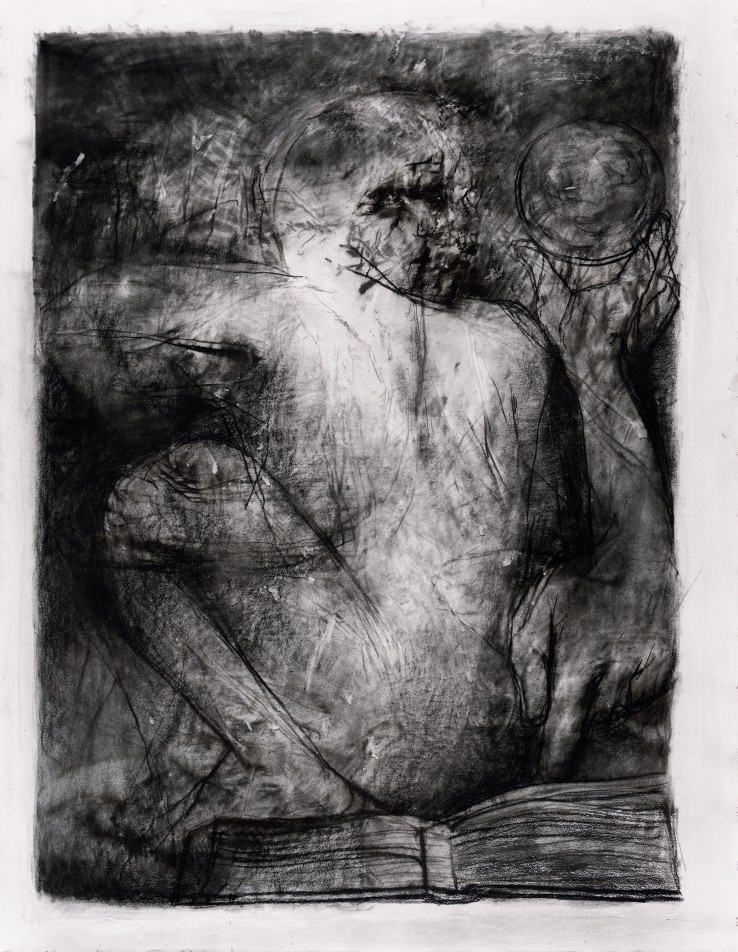 Paul Emsley  Addendum Drawing [No. 1], 2017  Chalk on paper  142 x 110 cm
