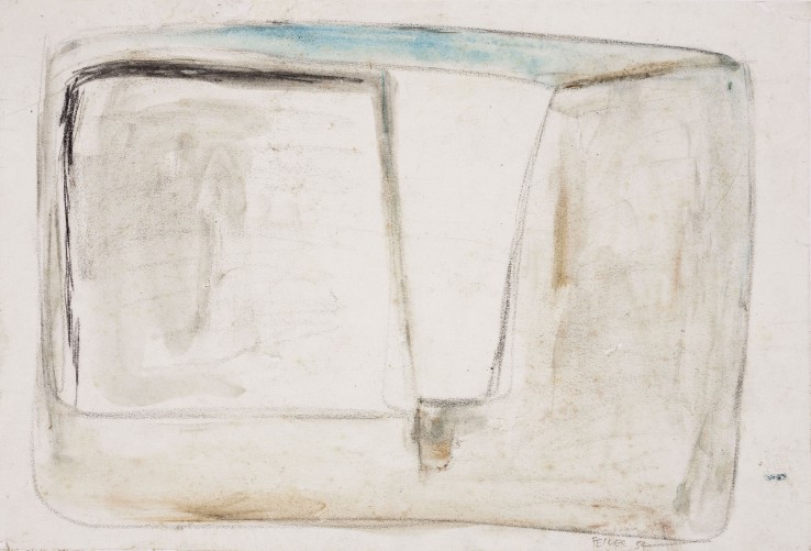 Paul Feiler  Composition, 1954  Conté and ink on paper  20 x 30 cm
