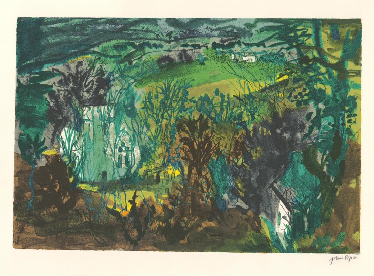 John Piper  Clydey, Pembrokeshire , 1984  Unsigned  Screenprint  38.1 x 56.4 cm  From the edition of 70 impressions plus 15 proofs.