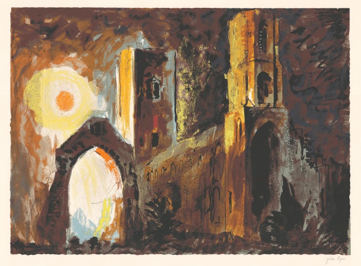 John Piper  Wymondham, Norfolk , 1981  Signed  Screenprint  55.7 x 76.6 cm  This an artist's proof from the edition of 70 impressions plus 20 proofs.