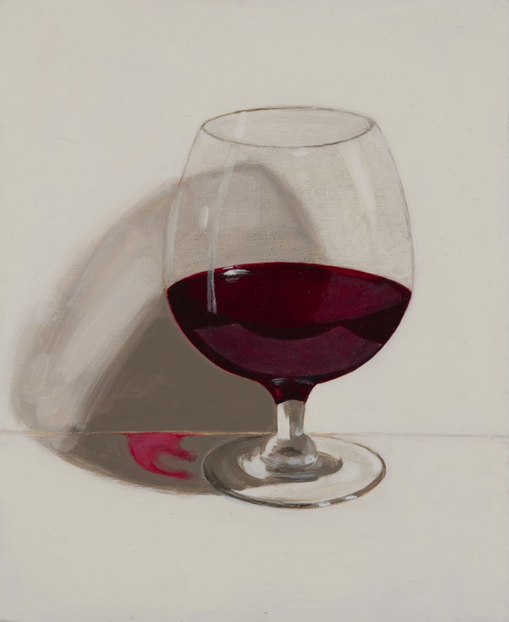 Catherine Kurtz  Red I, 2023  Oil on board,  21.5 x 17.5 cm