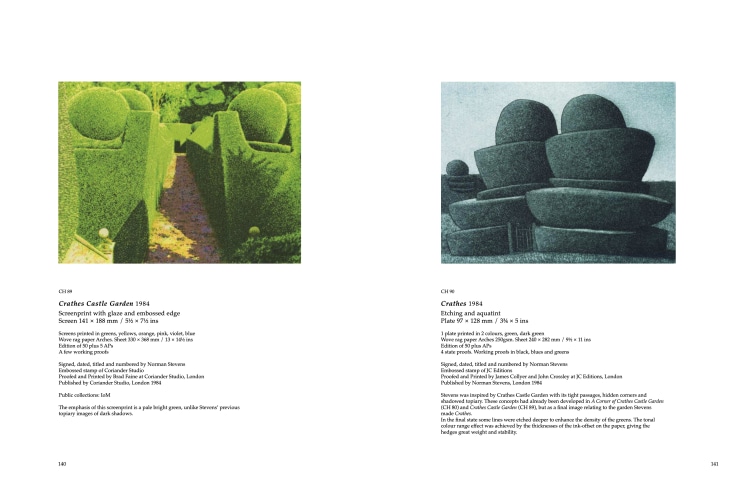 Michael Healey & John Crossley, 'Norman Stevens: The Complete Prints', The Redfern Gallery, 2022, pp. 140-141