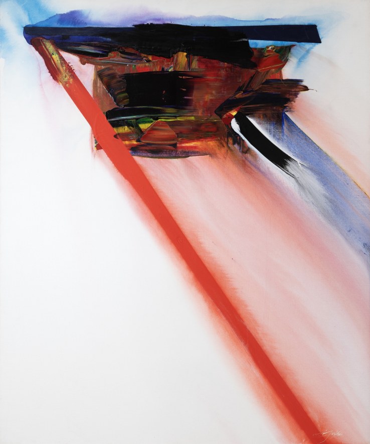Paul Jenkins (1923-2012), Phenomena Orbital Station, 1982, Acrylic on canvas, 152.4 x 127 cm