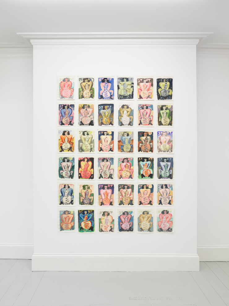 Kate Groobey Start Again (installation view, Sim Smith, London), 2020