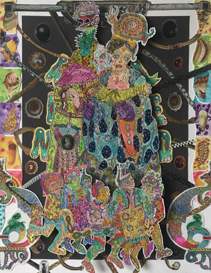 Emily Hunt A Fool and a Woman 1520 to 2020, after Lucas Van Leyden, 2020