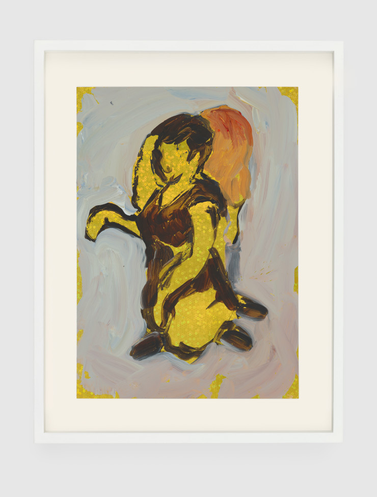 Florence Peake, Hall of the Swell (Carolyn & Amaara - Gold and Black), 2015