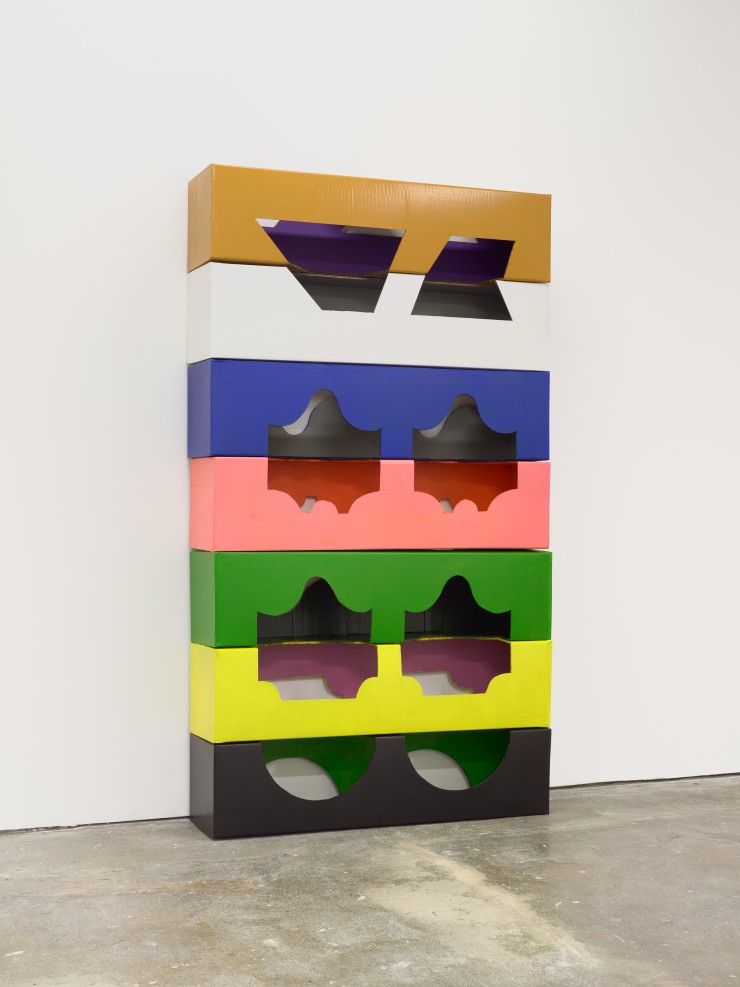 HIGH FOLLY (ALTAR #2), 2020 cardboard, paper tape, raw pigment and acrylic medium 210 × 120 × 30 cm (82¾ × 47¼ × 11¾ in)