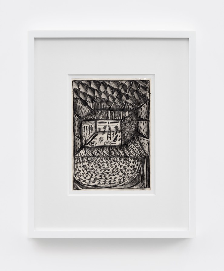 Watching The Play (Part II), 2018 pencil on paper 25.5 × 18.5 cm (10 × 7¼ in) (DP067)